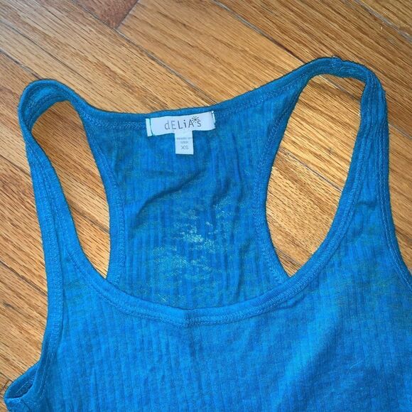 — Delia’s — Blue Sheer Racerback Tank  - Picture 2 of 3